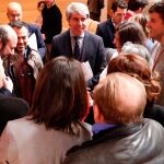 Angel Garrido, a su llegada a la rueda de Prensa