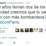 Guillermo Zapata la vuelve a liar en Twitter criticando los bombardeos en Siria e Irak