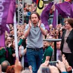 Pablo Iglesias en su regreso a la política activa
