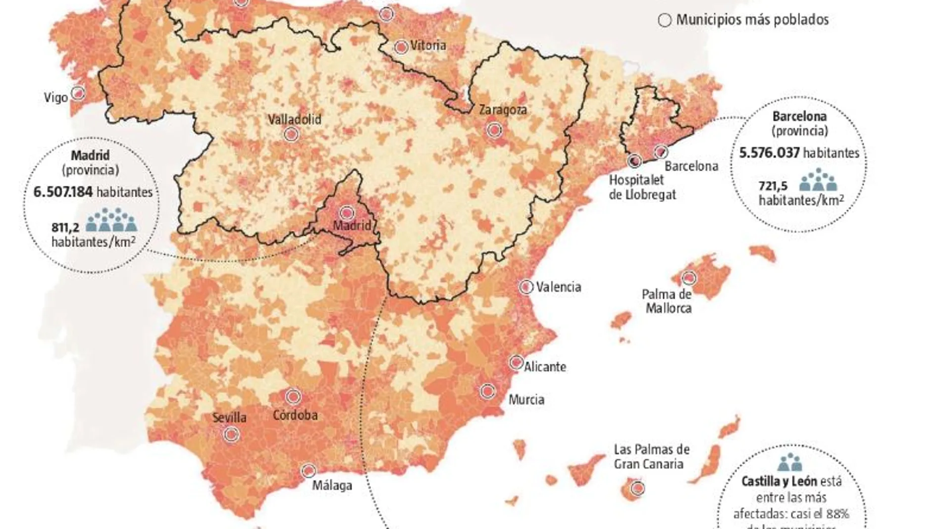 La España vacía: Siete vecinos por km2