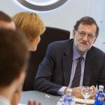 El presidente del Gobierno en funciones, Mariano Rajoy, durante la reunión del Comité de dirección del partido