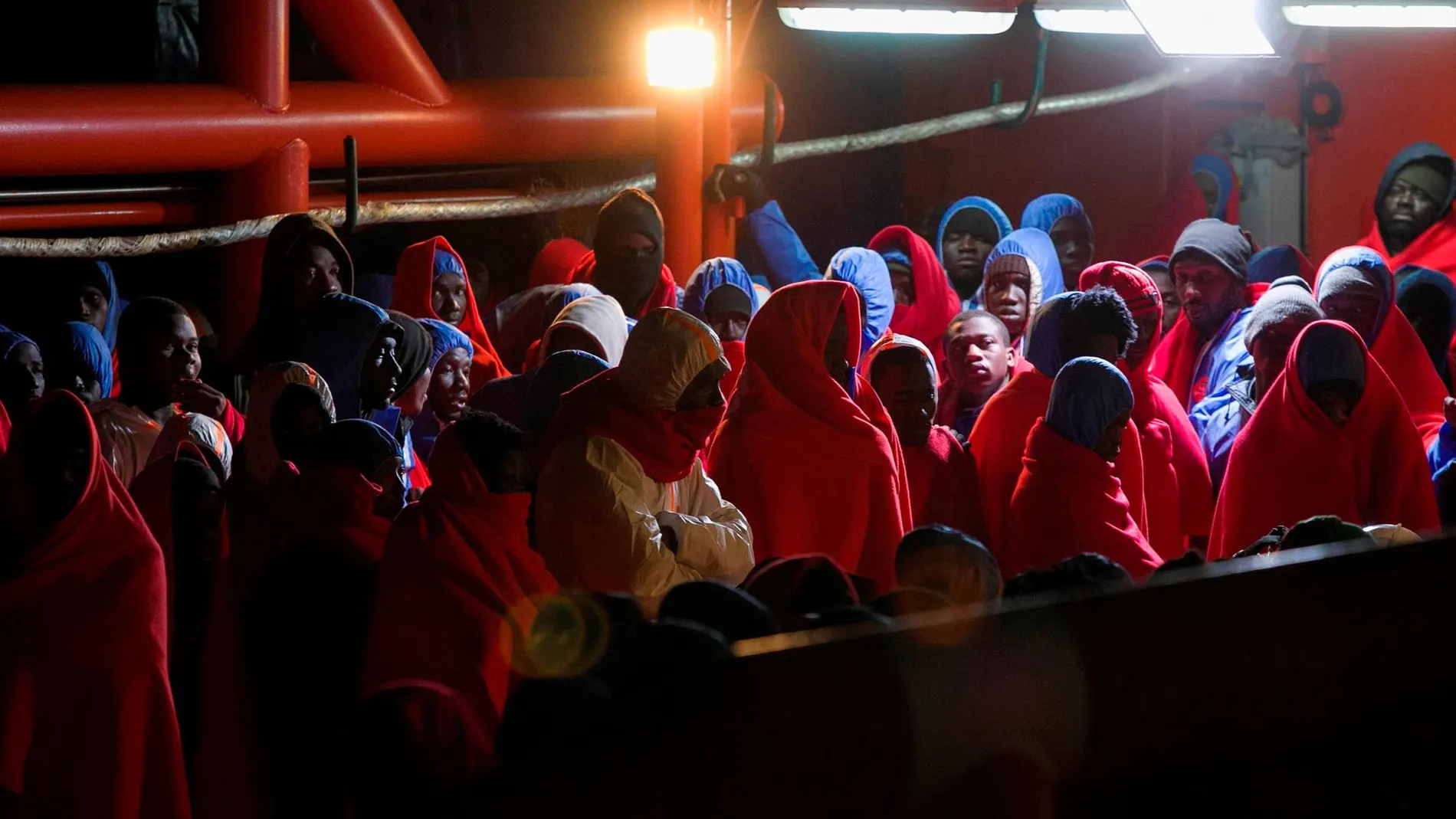 Llegada de inmigrantes al puerto de Málaga / Foto: Efe