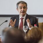 José Luis Rodríguez Zapatero durante la clausura de las jornadas sobre "Europa en la encrucijada: Brexit, nacionalimos y populismos"
