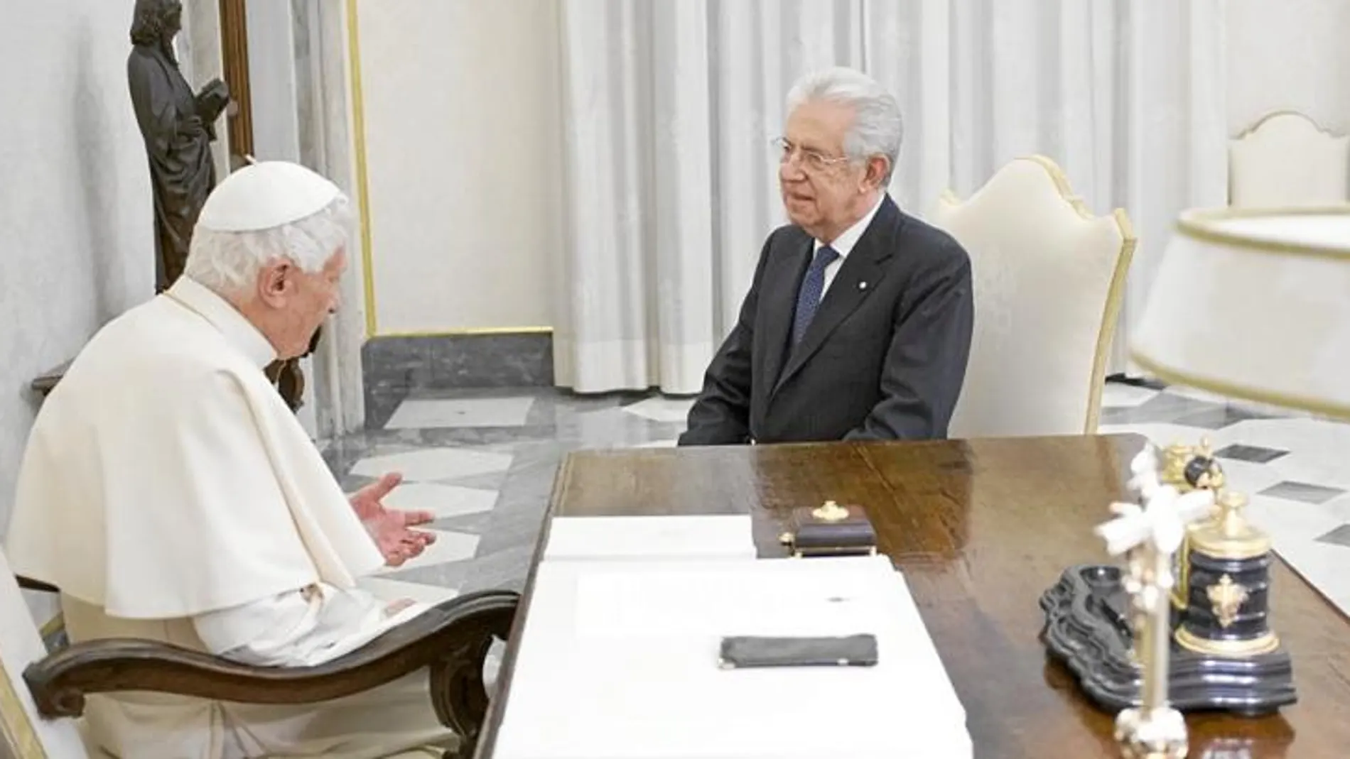 Mario Monti, en su reunión ayer con el Santo Padre en el Vaticano