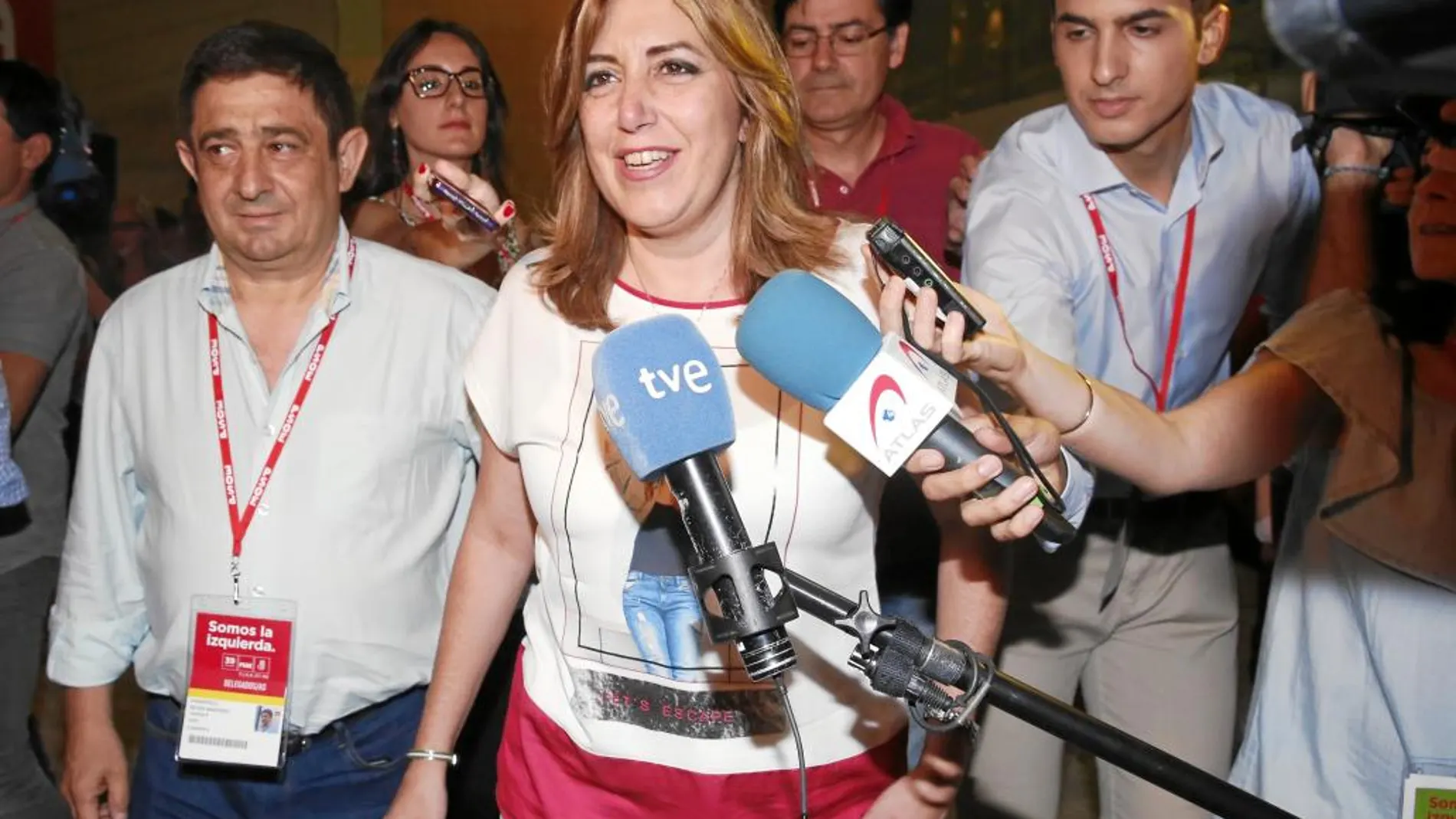 La presidenta de Andalucía, Susana Díaz, visiblemente afectada tras reunirse con Pedro Sanchez el sábado