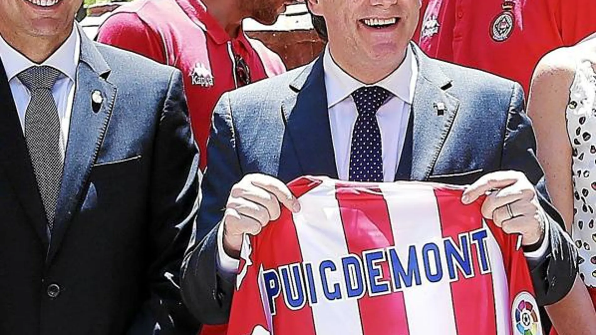 Puigdemont, ayer en un acto del Girona FC