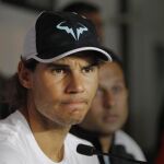 Rafael Nadal durante la rueda de prensa