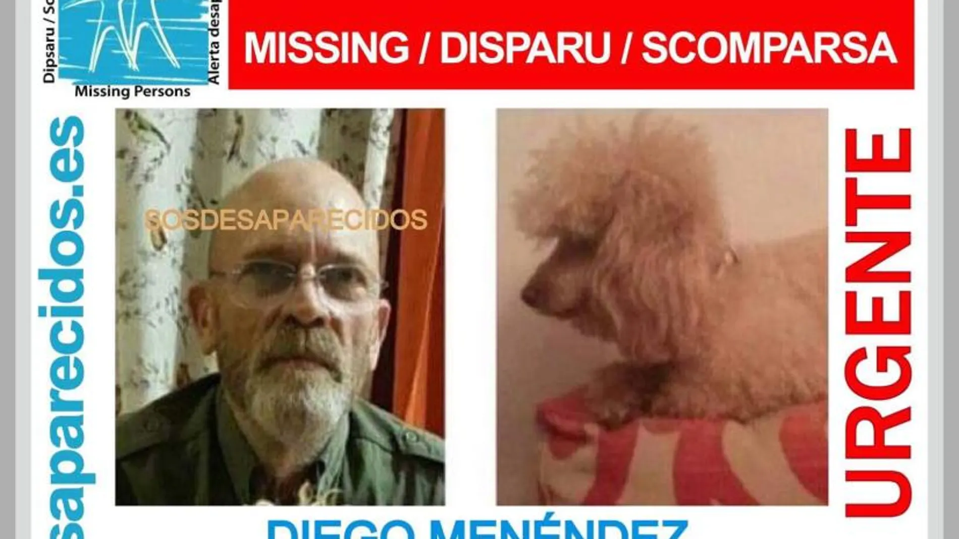 Buscan a un hombre con alzheimer desaparecido en Madrid cuando paseaba al perro