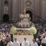 La custodia de Granada durante la procesión del Corpus Christi de ayer