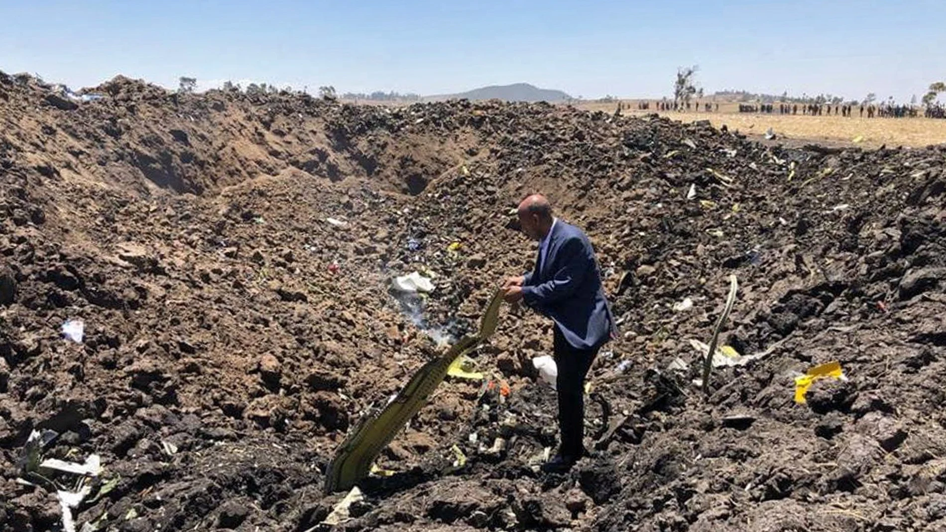 Lugar en el que se estrelló el avión de Ethiopian Airlines