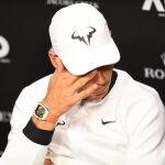 Rafael Nadal durante la rueda de prensa tras el partido