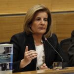 Fátima Báñez durante la presentación del libro de Daniel Lacalle «Acabemos con el paro