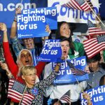 Partidarios de Hillary Clinton celebran su victoria en Miami