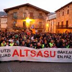 Manifestación de esta tarde en Alsasua/Foto: Luis Díaz