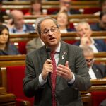 Quim Torra en una sesión de control del Parlament