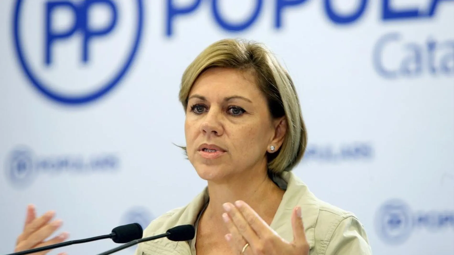 La presidenta del PP de Castilla-La Mancha y secretaria general nacional del partido, María Dolores de Cospedal
