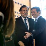 El ex líder del PP Mariano Rajoy y el actual presidente, Pablo Casado, acudieron a la toma de posesión de Moreno Bonilla / Foto: Manuel Olmedo
