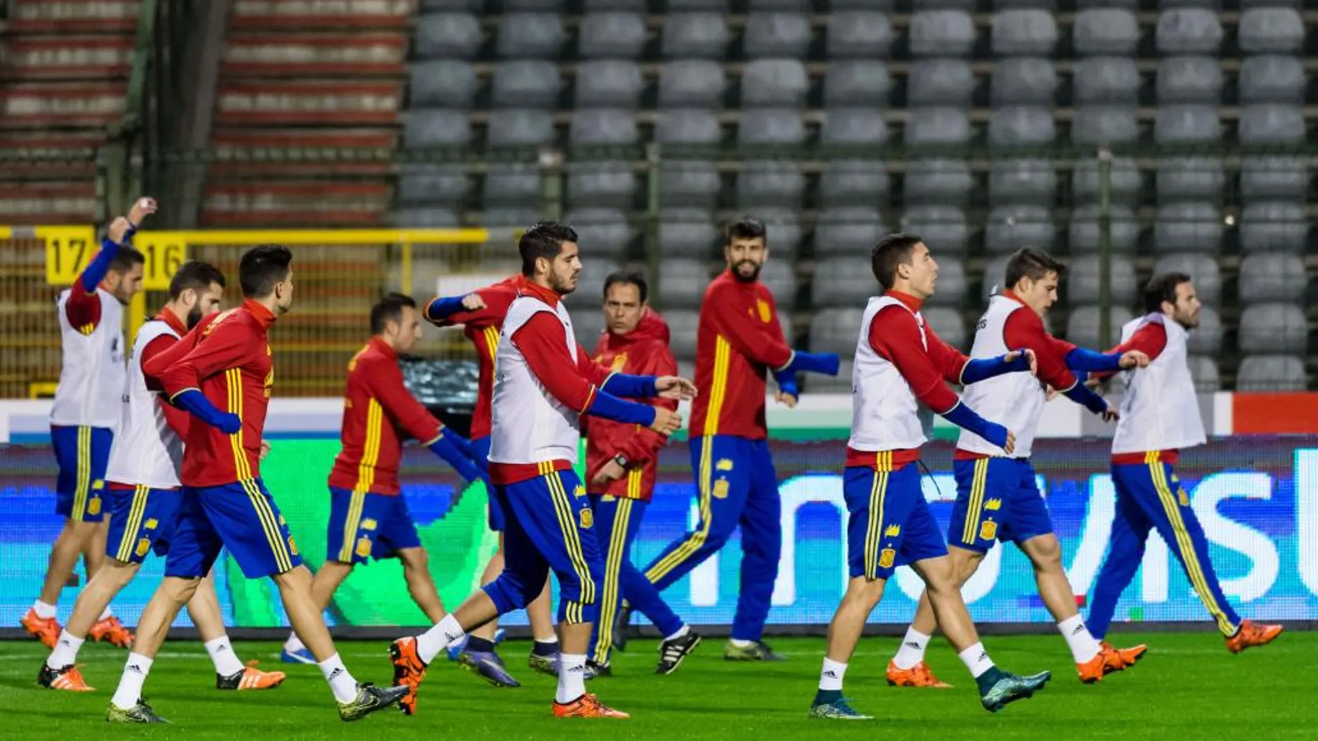 Entrenamiento de la selección en Bruselas