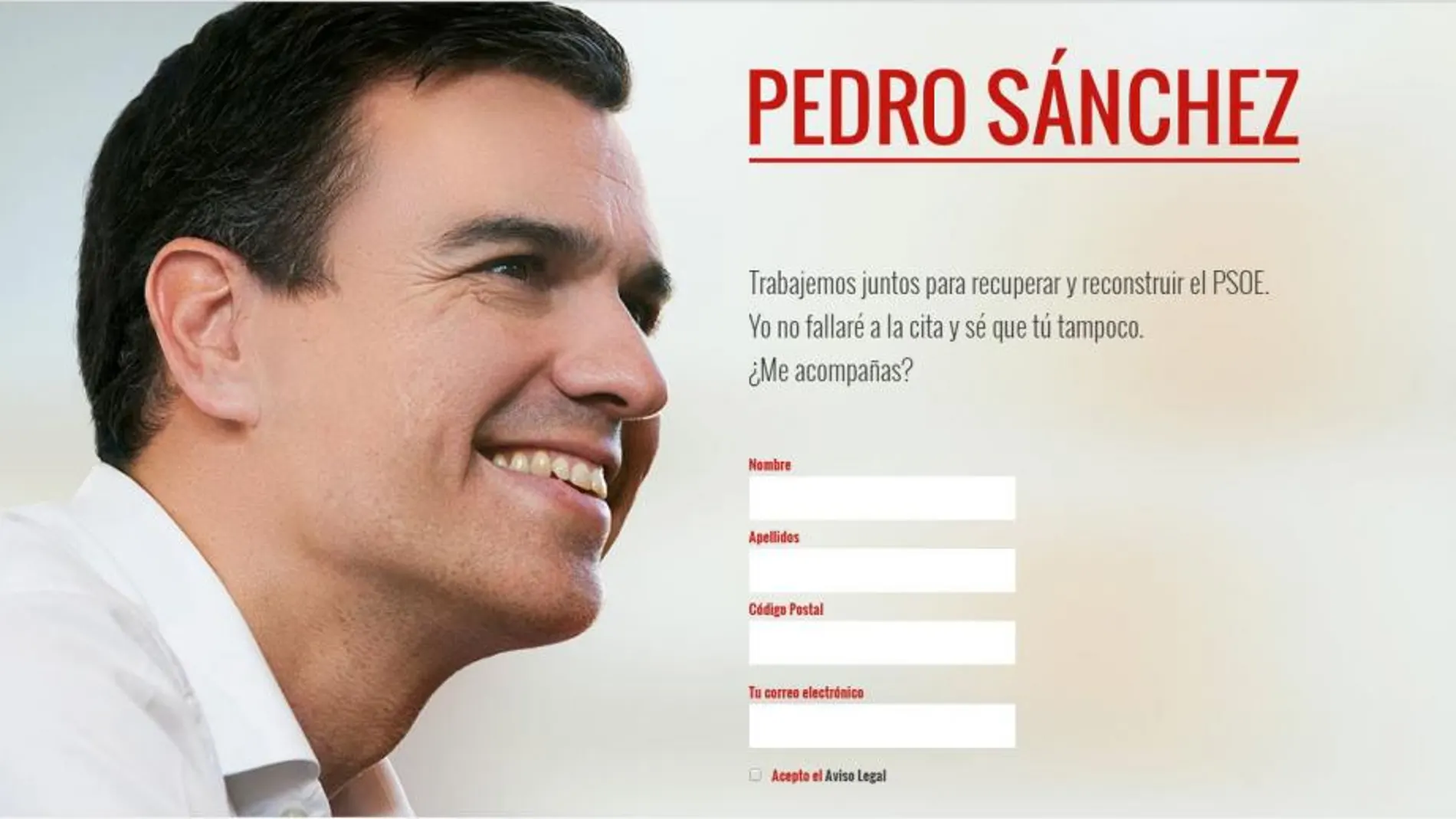 Nueva imagen de la página web de Sánchez Castejón