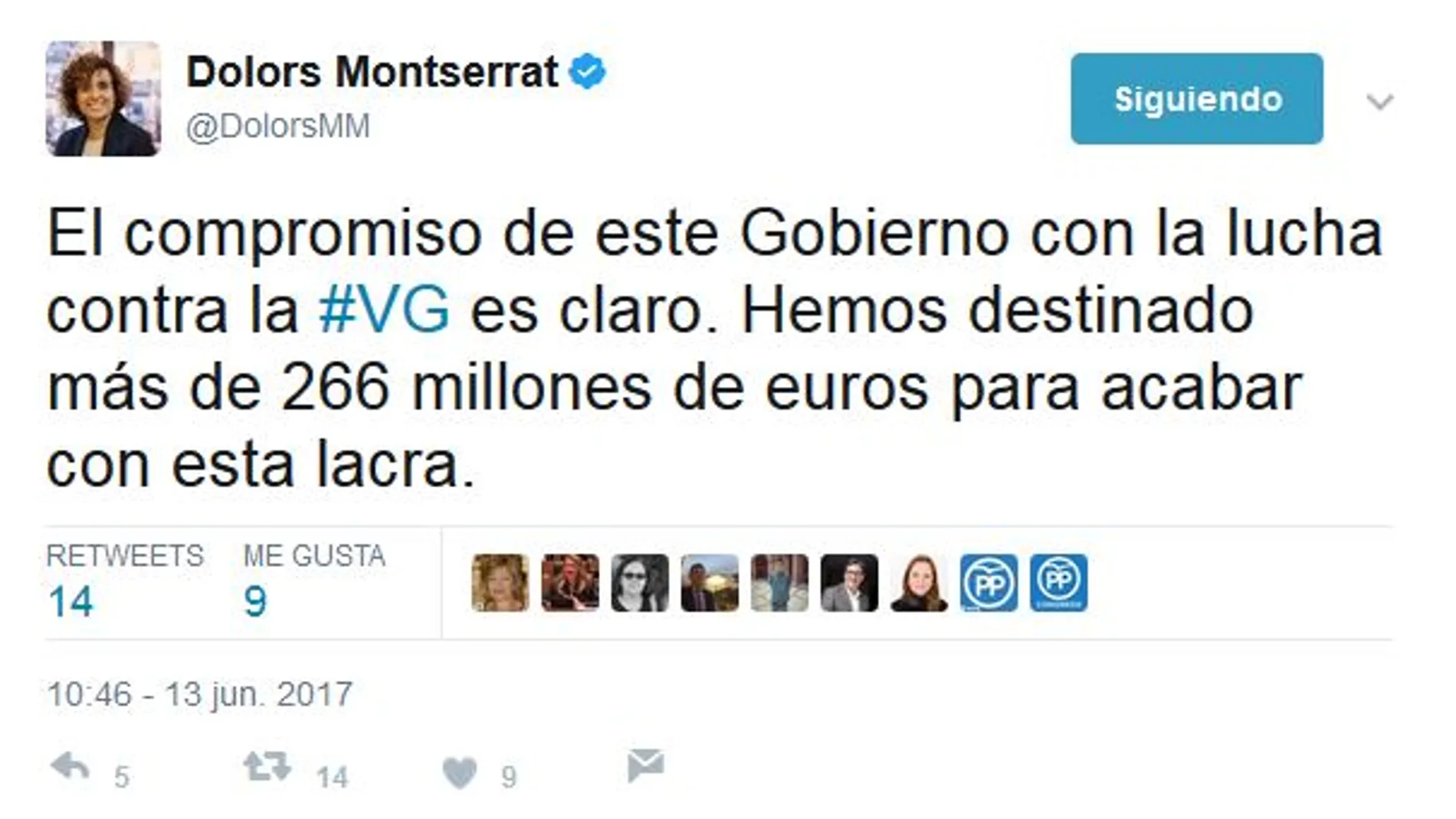 Varios ministros replican las palabras de Montero desde Twitter