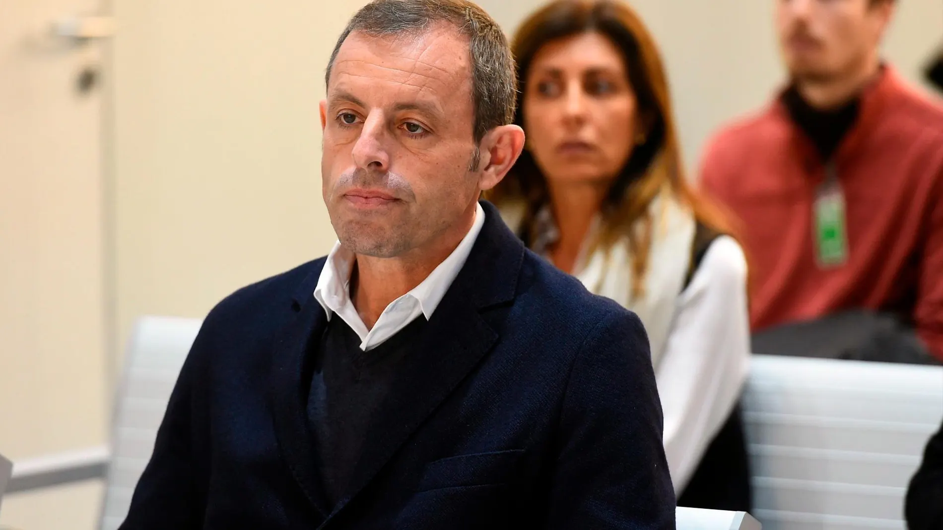 El expresidente del FC Barcelona Sandro Rosell, este lunes, durante el juicio