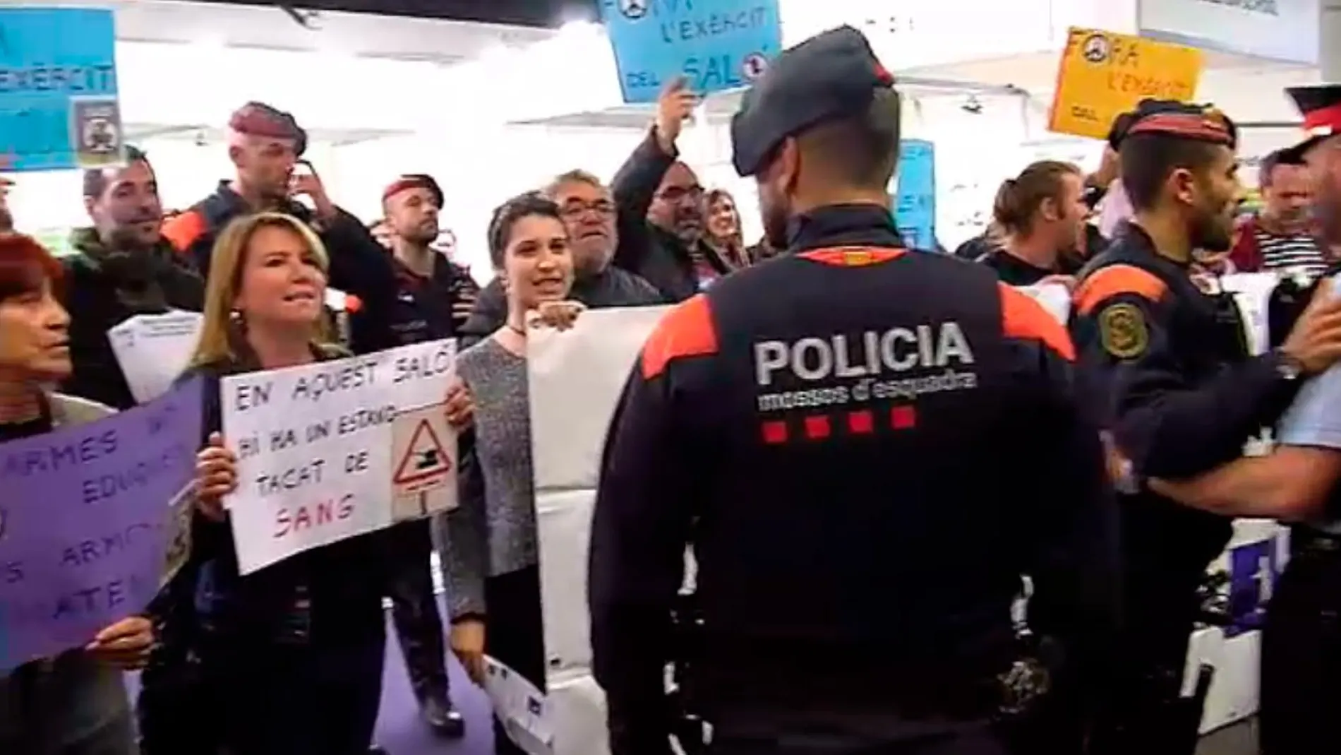 Fotograma del vídeo de la protesta