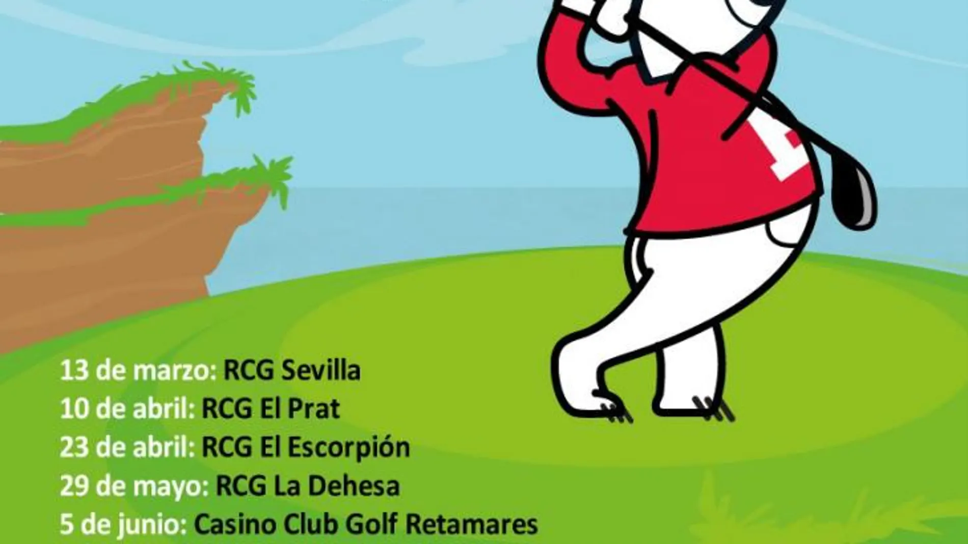 Cartel con el calendario del Oso Bogey