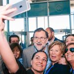 El presidente del Gobierno, Mariano Rajoy, ayer, en el cierre del Congreso del PP de Valencia
