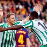 Joaquín festeja su gol contra el FC Barcelona. EFE/Alberto Estévez