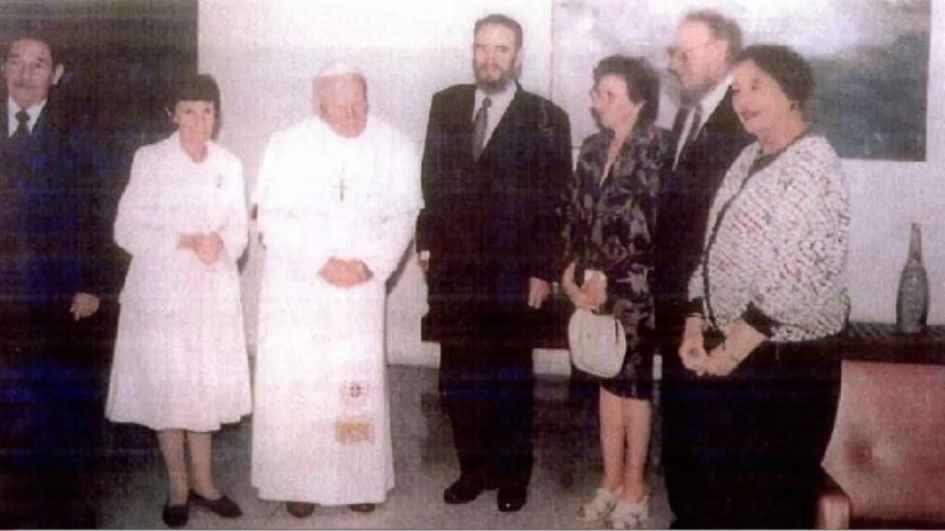 La familia Castro con Juan Pablo II