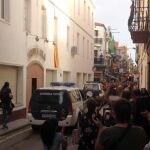 Protestas contra la Guardia Civil en su hotel tras el 1-O