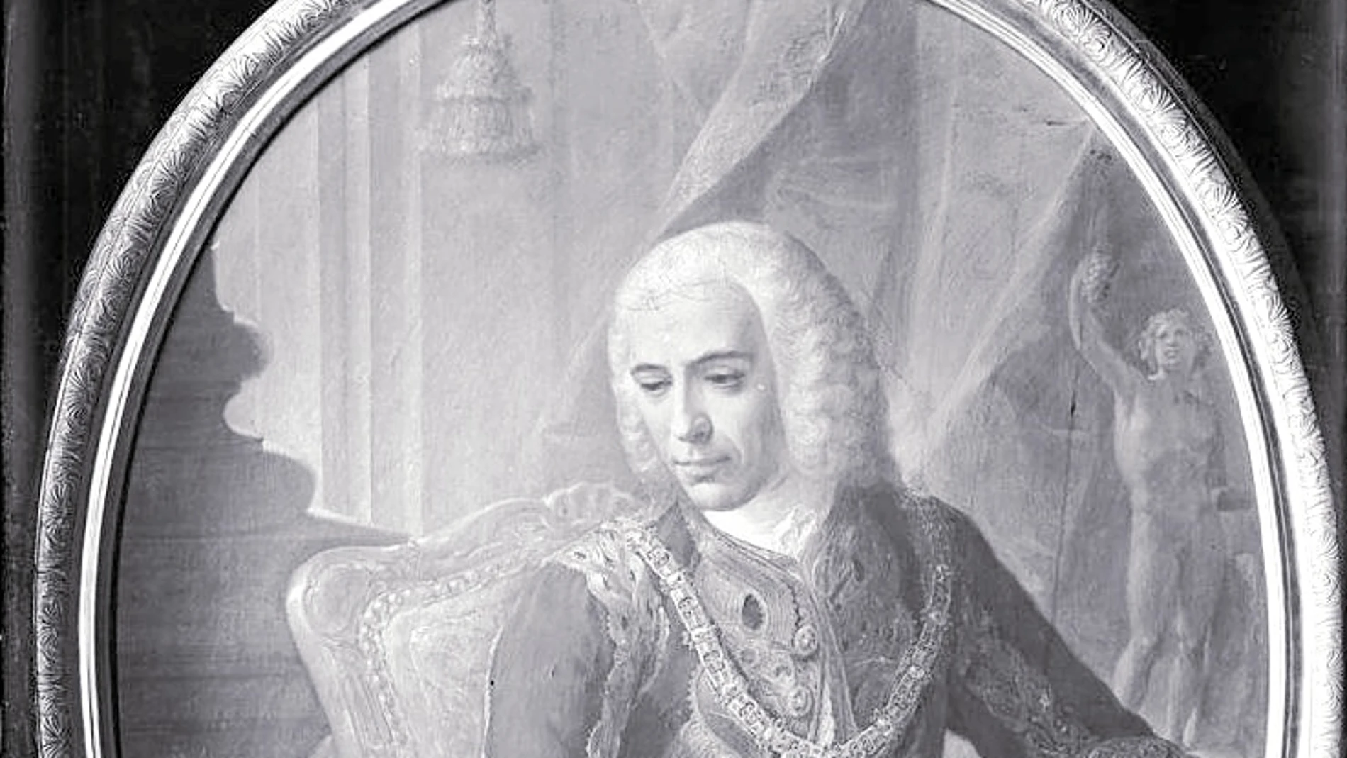 Retrato oval. El Marqués de la Ensenada pintado por Andrés de la Calleja