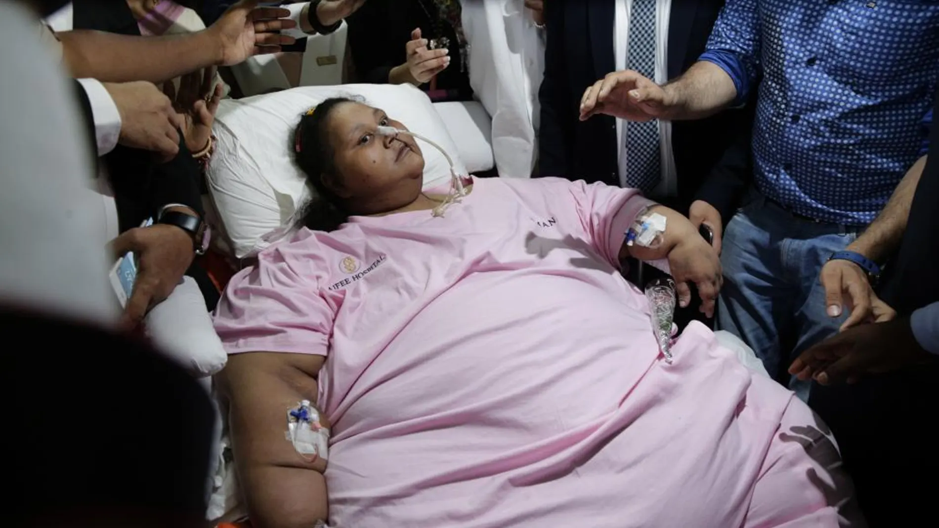 Eman Ahmed Abd El Aty abandona el Hospital Saifee de Bombay