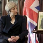 La primera ministra británica, Theresa May, ayer durante su visita a Amán, Jordania