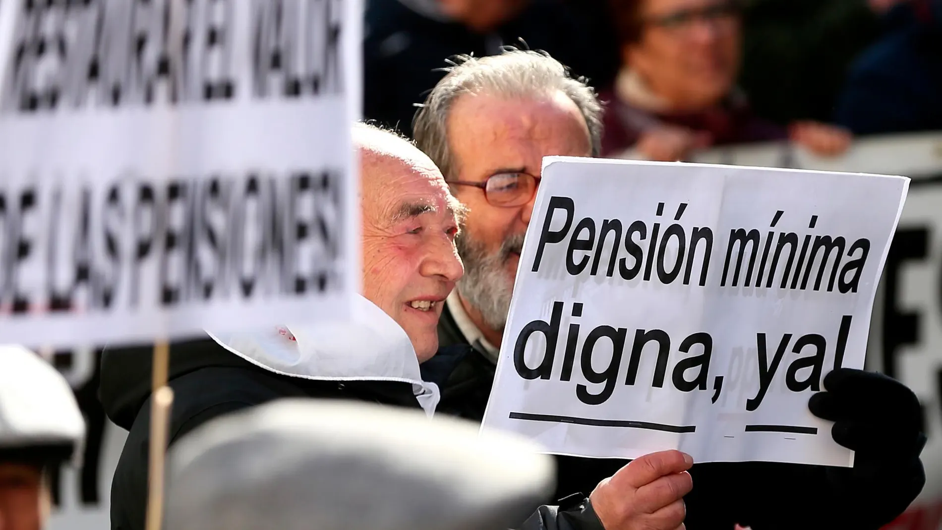 Manifestación de pensionistas en Madrid