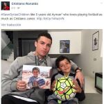 Cristiano con su hijo en la imagen de la campaña