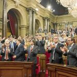 Imagen del Parlament el día que aprobó las «leyes de desconexión»