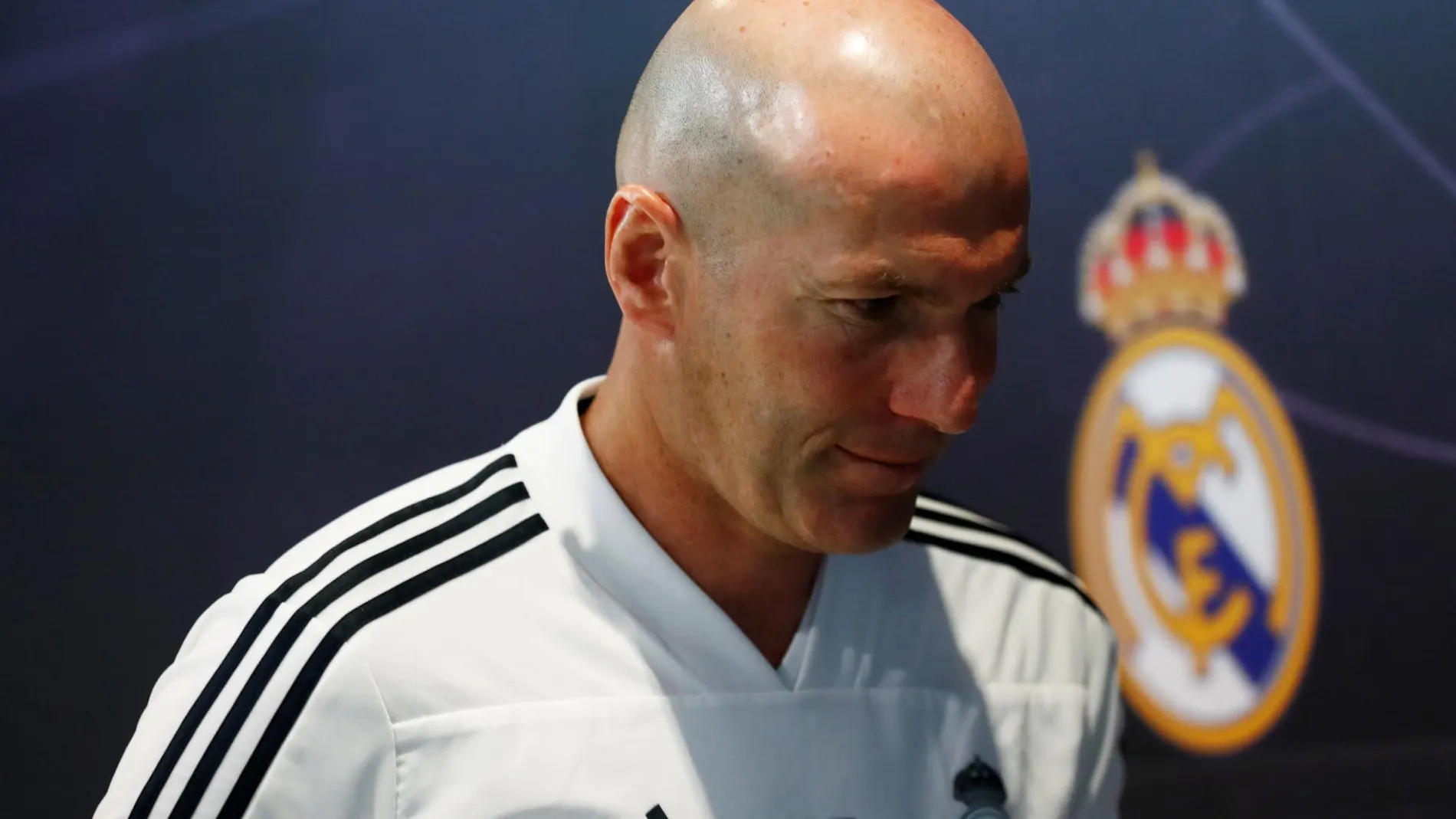 Zidane, ayer en Valdebebas