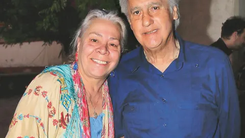 Carmen Gahona y Antonio Cortés «Chiquetete», durante un homenaje a Manuel Molina en Sevilla (2018)