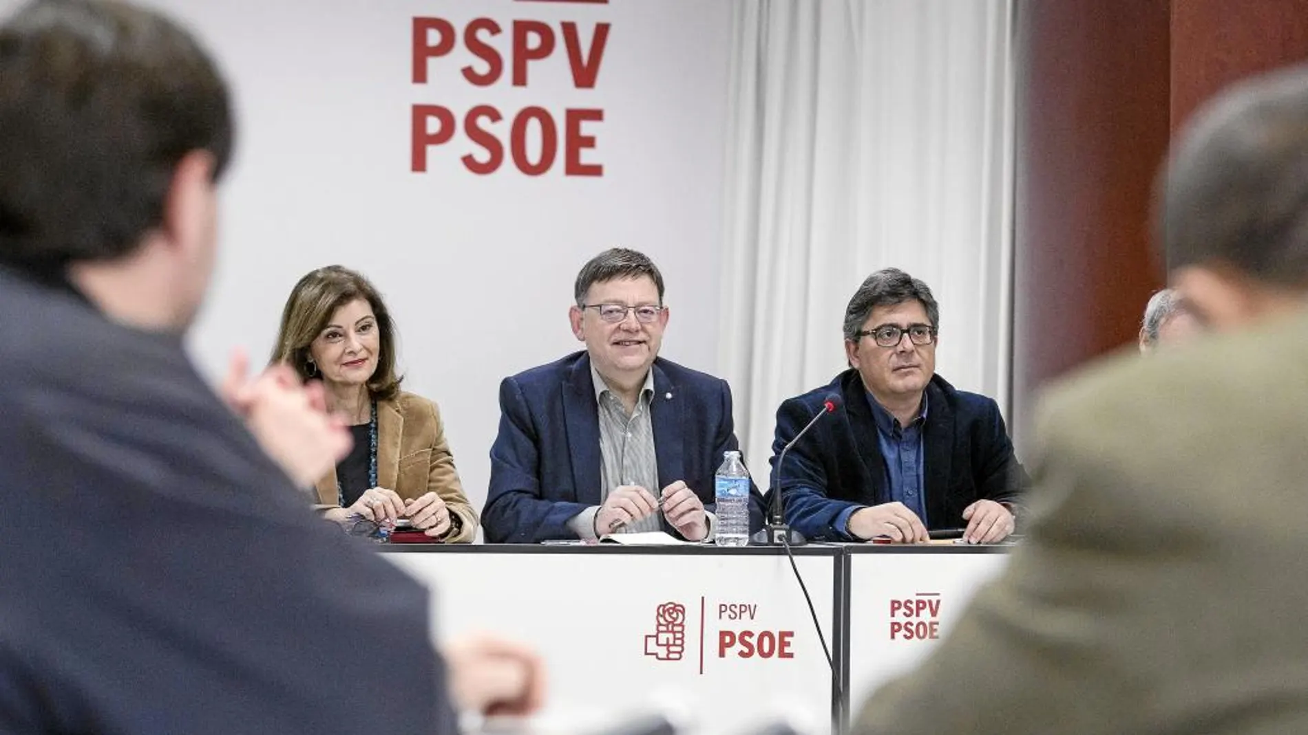 Puig durante la reunión de la permanente de la dirección del PSPV