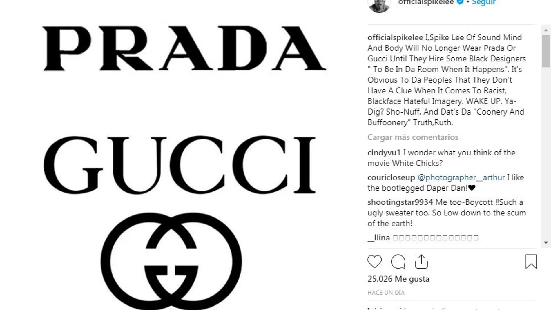Spike Lee desafía a Gucci y Prada