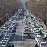 Los taxistas se manifestaron durante 16 días el pasado enero para denunciar a las VTC