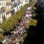 La protesta concitó a vecinos de Jerez y de municipios de alrededores