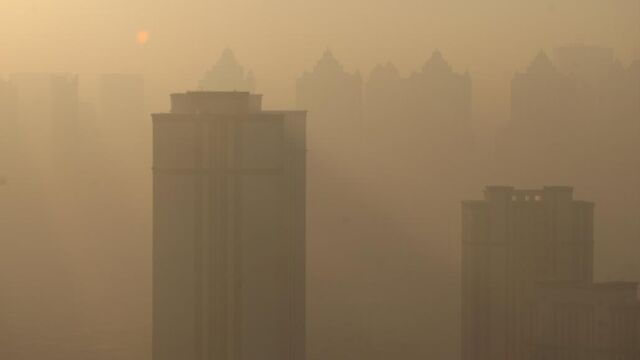Polución sobre el cielo de Pekín