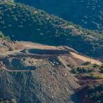 Aspecto de la zona de Totalán donde durante trece días más de 300 personas han estado colaborando en los trabajos de rescate de Julen
