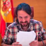 El líder de Podemos, Pablo Iglesias, en el Senado