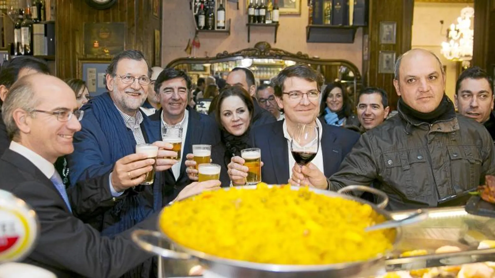 Rajoy, ayer durante su visita a Salamanca donde celebró un acto con alcaldes y afiliados del PP