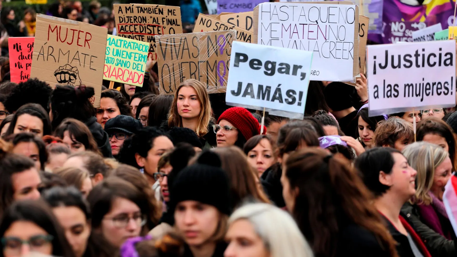 Manifestación contra la violencia de género el pasado año en Madrid