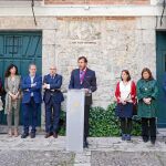 El alcalde Óscar Puente interviene en el Museo Casa de Cervantes, Valladolid junto a los miembros del Ayuntamiento