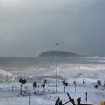 Imagen de la bahía de Santander en un día de fuerte temporal